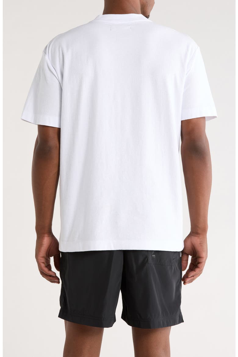 Oversize Textured Cotton Jersey Graphic T-Shirt, Alternate, color, WHITE
