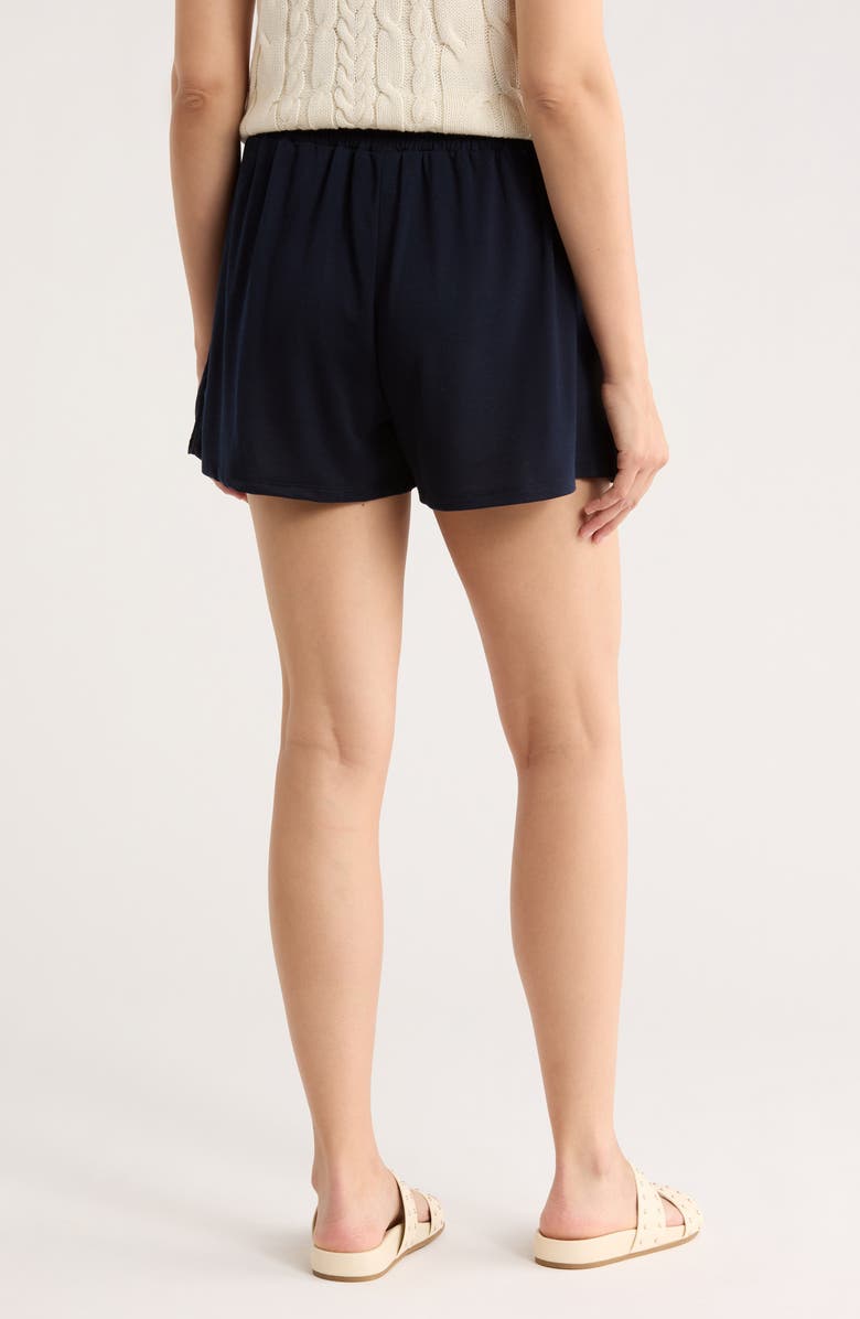 Bobeau Pleat Front Skort, Alternate, color, Navy