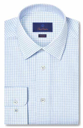 Regular Fit Dobby Check Cotton Dress Shirt