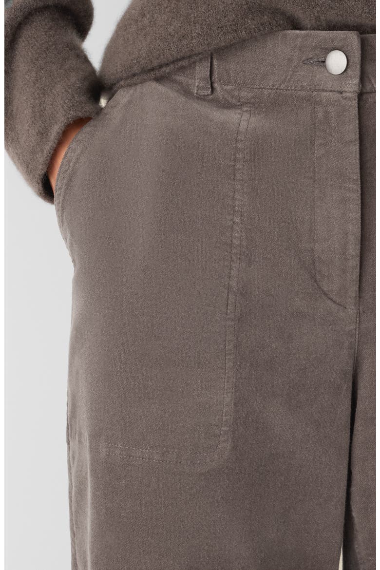 Barrel Leg Stretch Organic Cotton Ankle Pants, Alternate, color, RYE