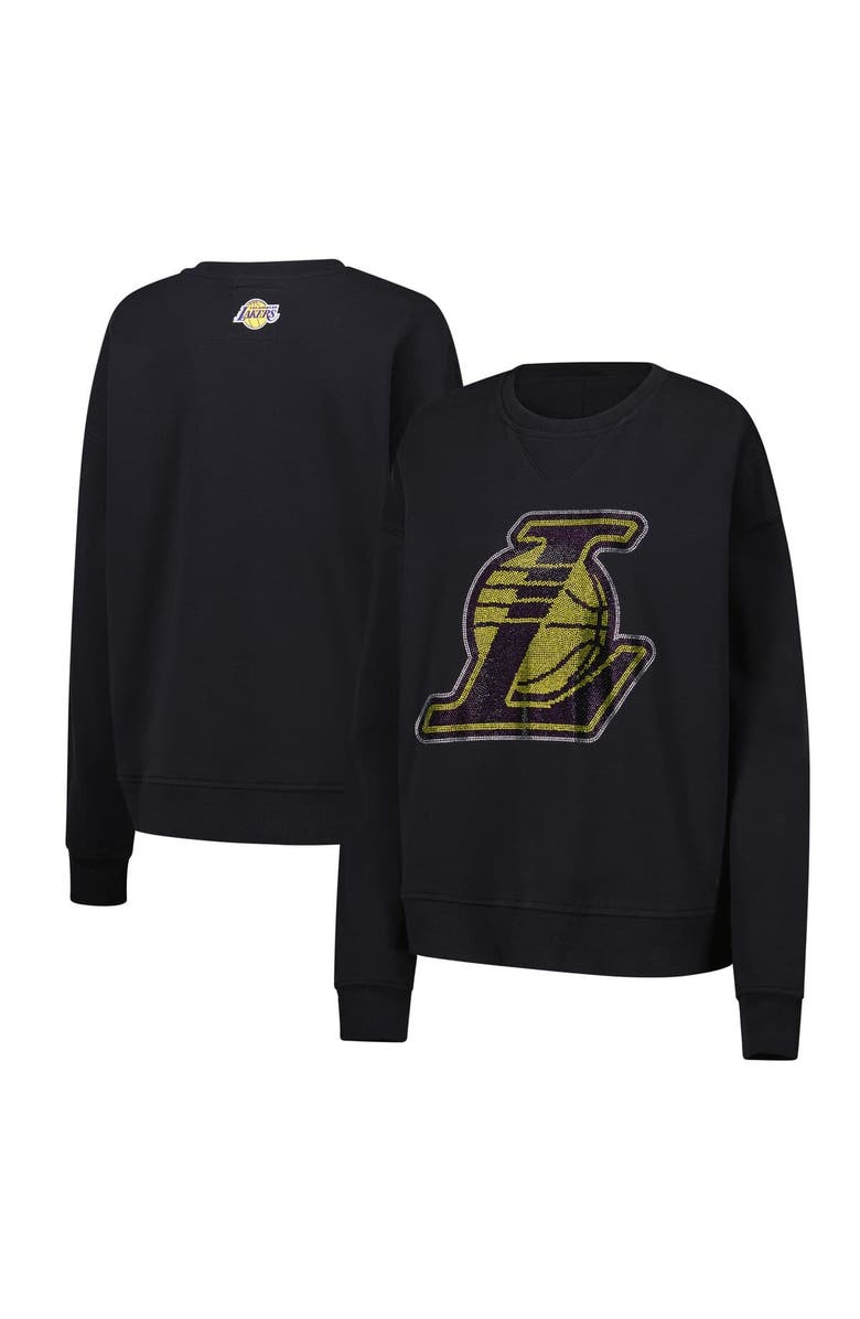 Terez Women's Terez Black Los Angeles Lakers Gemstone Logo Pullover Sweatshirt, Alternate, color, Black