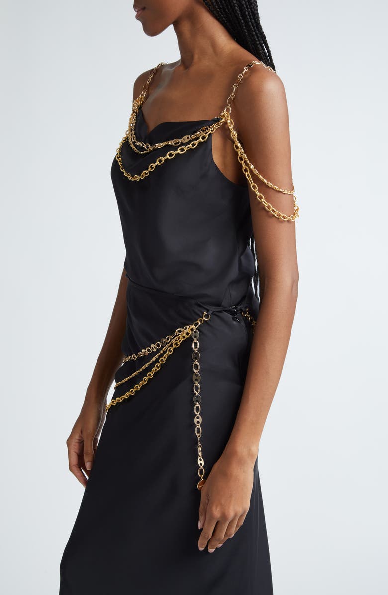 Rabanne Chain Strap Top, Alternate, color,