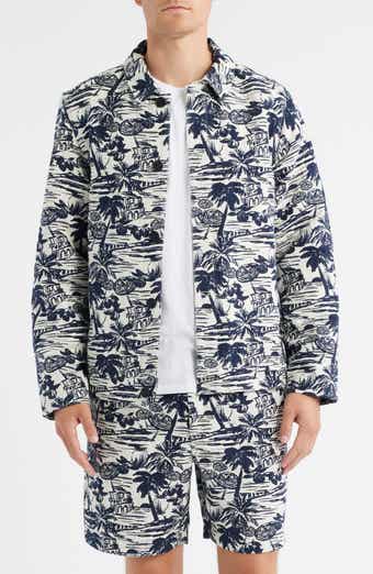 Wax London Iggy Beach Scene Cotton Blend Jacquard Jacket