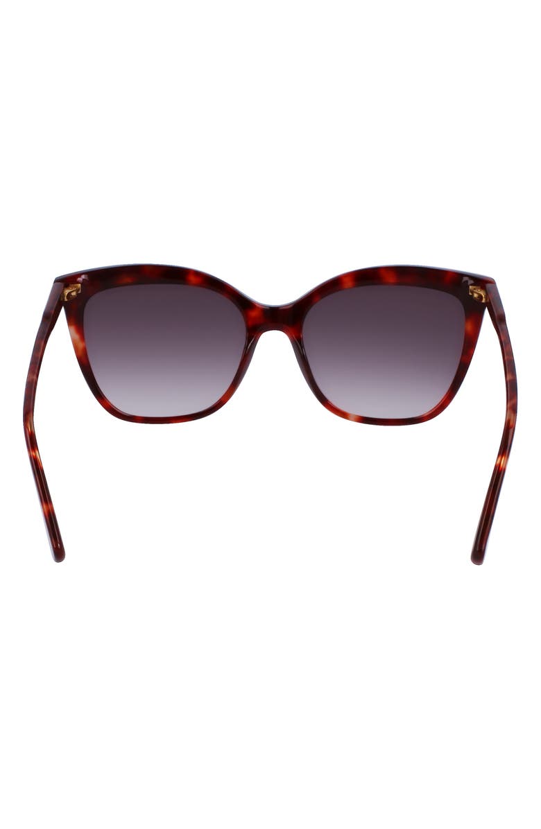 Longchamp 53mm Rectangular Sunglasses, Alternate, color, Red Havana