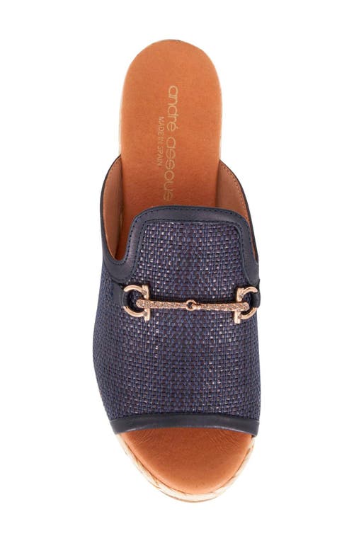 Andre Assous Women's Nomi Wedge Sandals In Navy