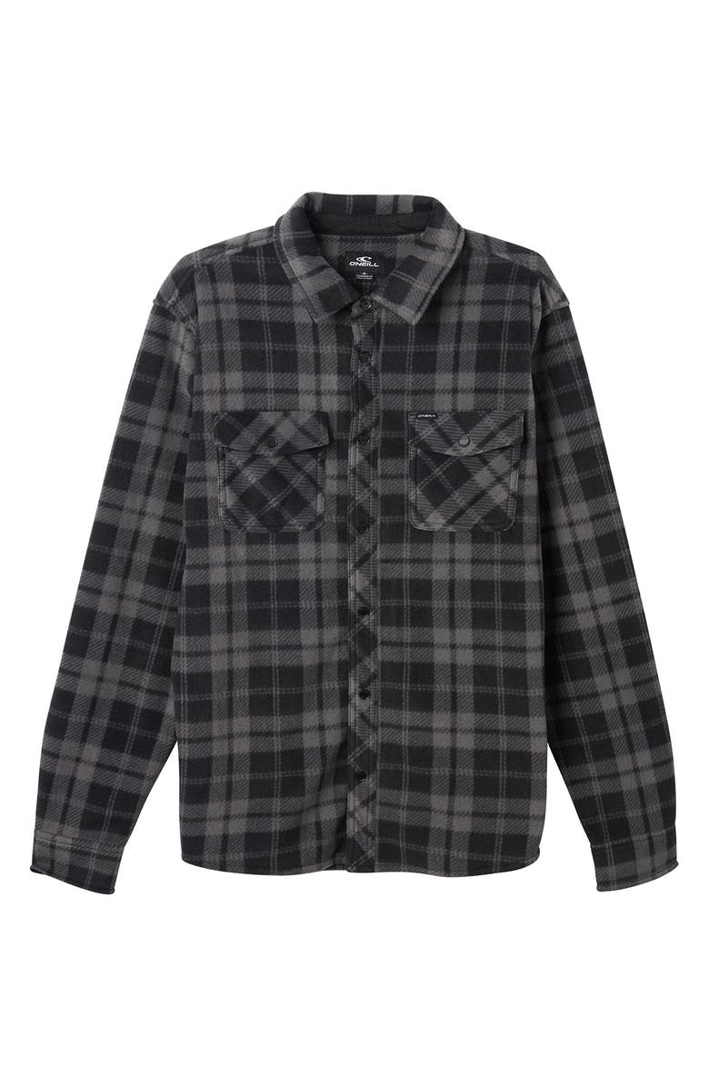 O'Neill Kids' Glacier Plaid Button-Up Shirt, Main, color, 