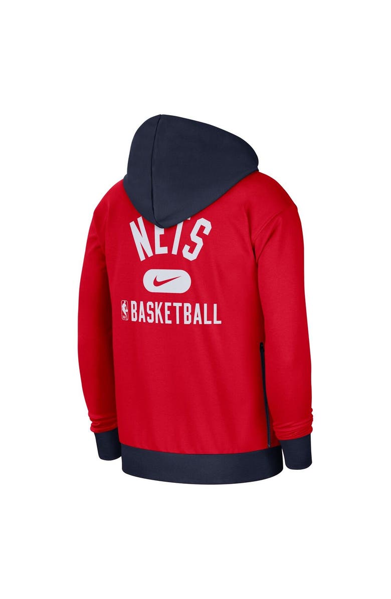 Nike Men's Nike Red/Navy Brooklyn Nets 2021/22 City Edition Courtside Heavyweight Fleece Full-Zip Hoodie, Alternate, color, 