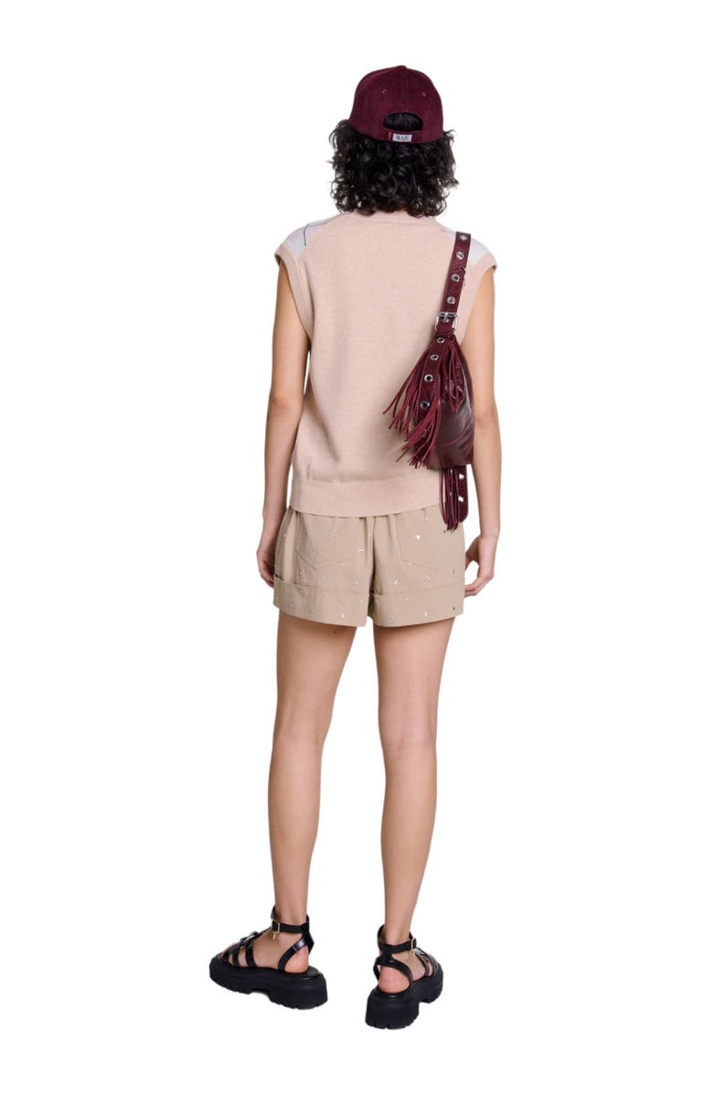 maje Sleeveless wool blend sweater, Alternate, color,