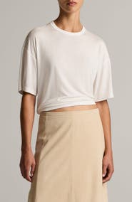 Vince Relaxed Crewneck Modal & Silk T-Shirt