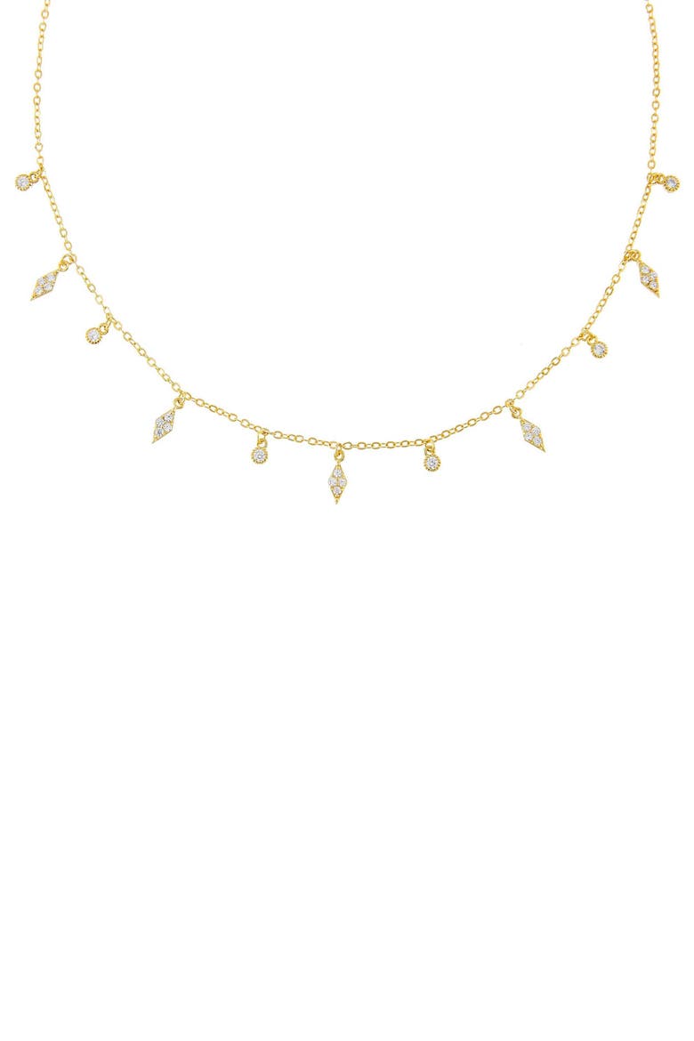 Adina's Jewels Pavé Charm Choker, Main, color, GOLD