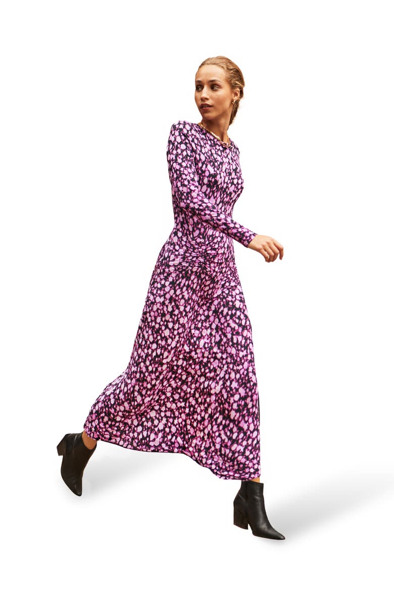Leopard Print Waist Detail Dress, Main, color, Pink