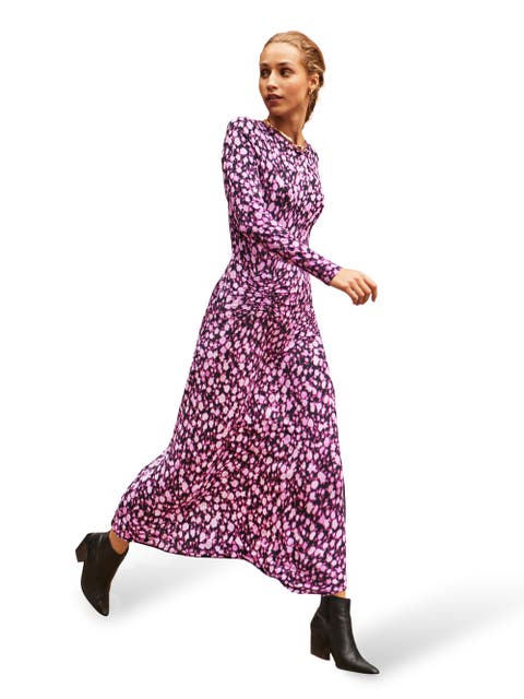 Leopard Print Waist Detail Maxi Dress