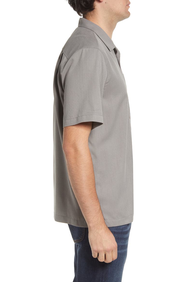 Coastal Breeze Silk Blend Button-Up Shirt, Alternate, color, SHADOW