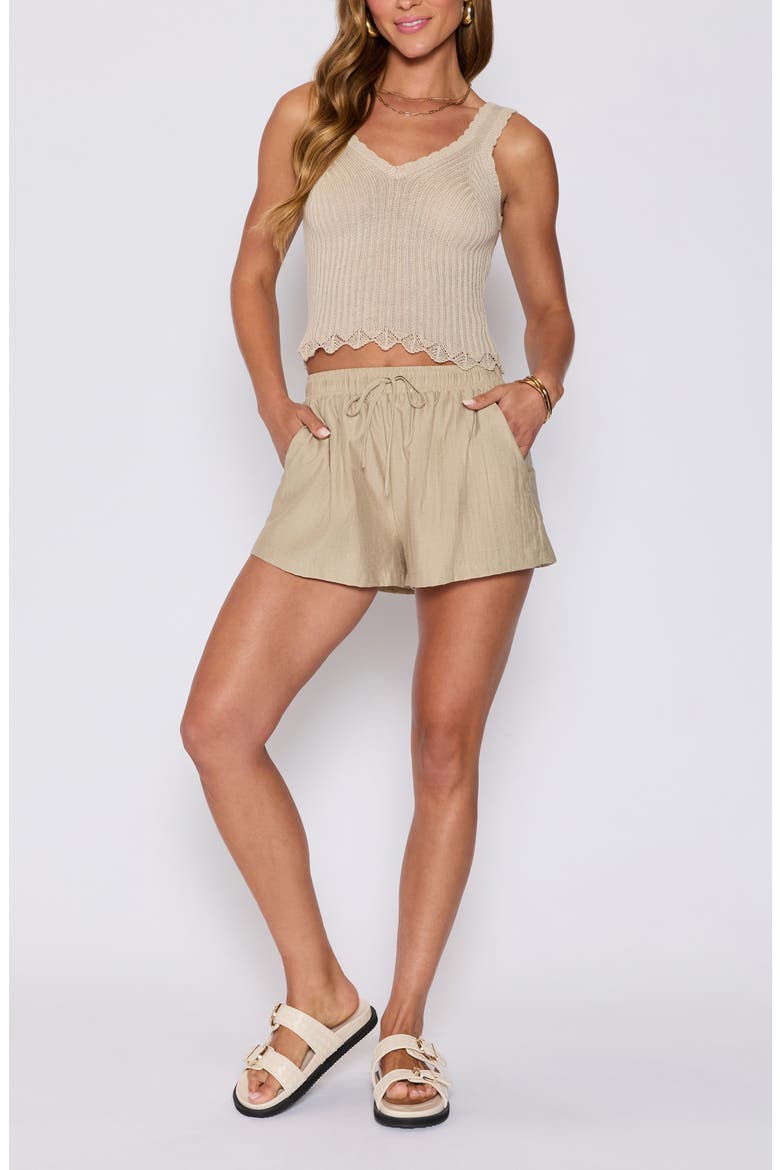 Ellory Drawstring Shorts (Nordstrom Exclusive), Alternate, color, KHAKI
