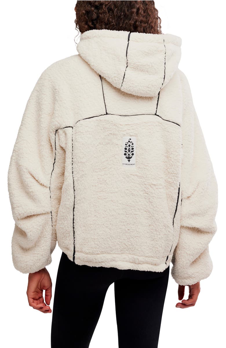 Free People FP Movement Free Flow Fleece Hoodie, Alternate, color, Birch Tree