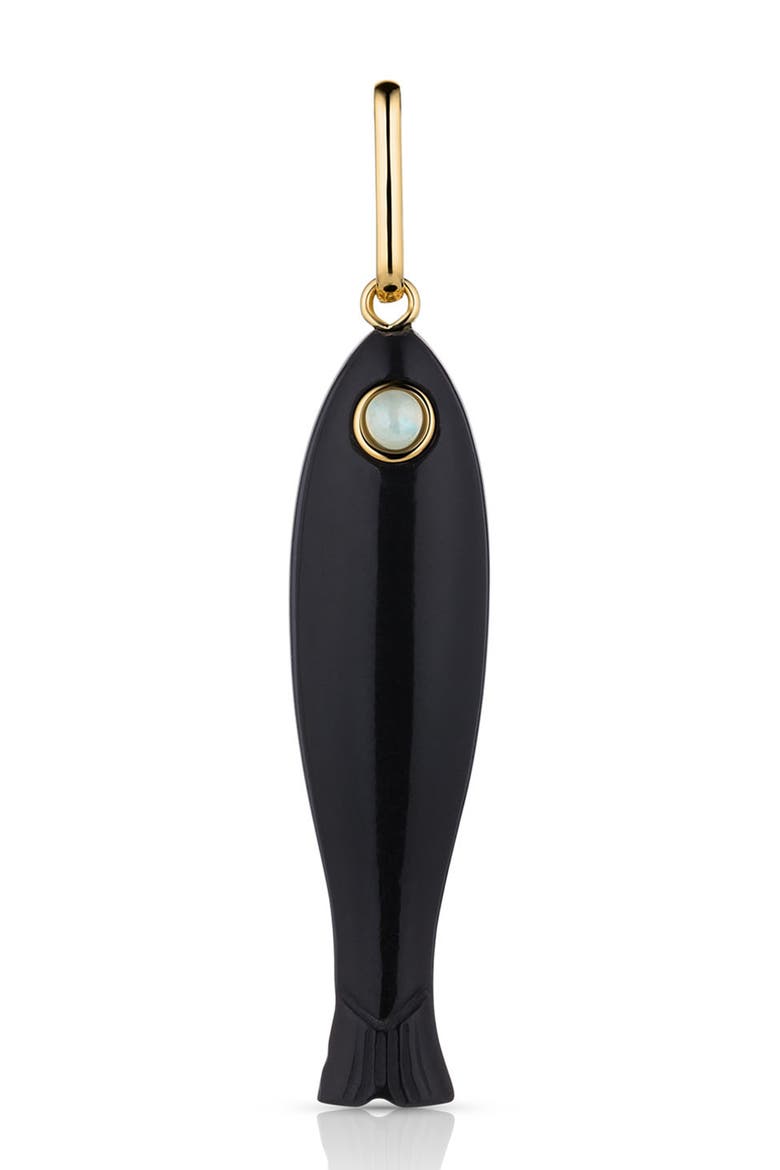 Fortuna Fish Charm, Main, color, ONYX