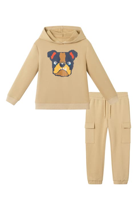 Kids' Bulldog Patch Hoodie & Joggers Set (Toddler & Little Kid)
