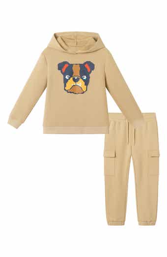 Andy & Evan Kids' Bulldog Patch Hoodie & Joggers Set