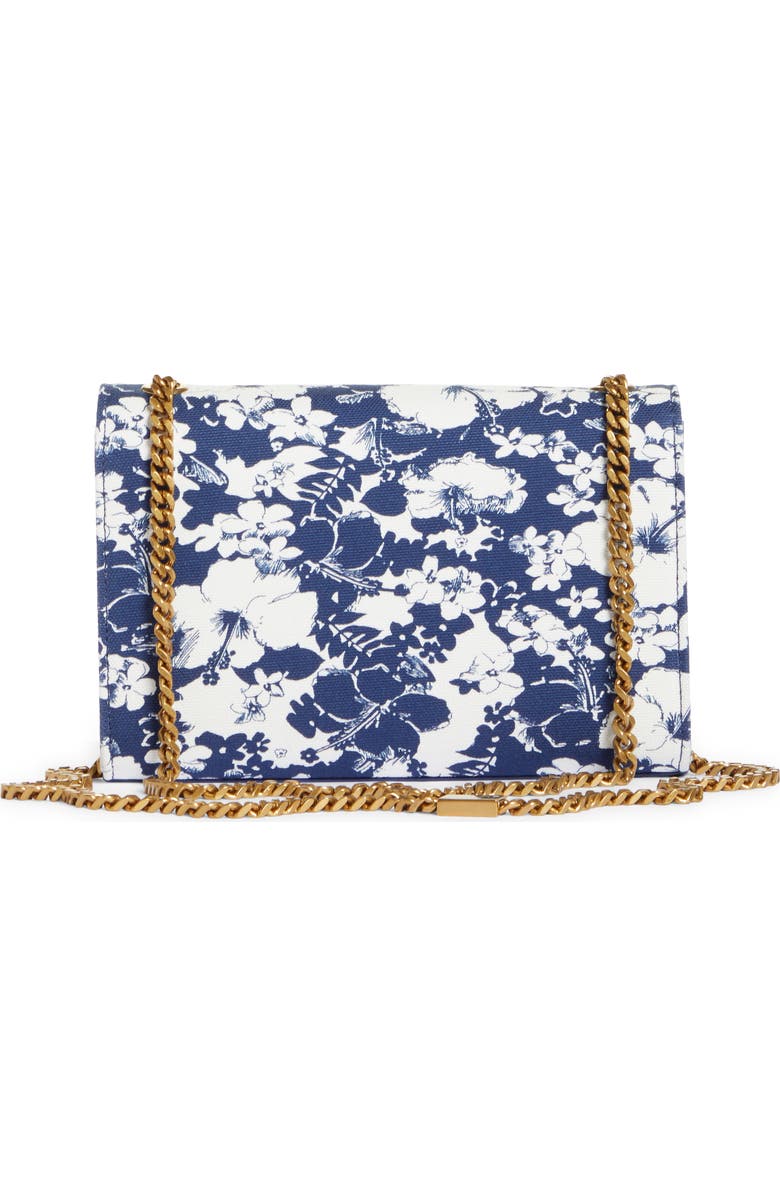 Saint Laurent Small Kate Tropical Floral Print Canvas Crossbody Bag, Alternate, color,