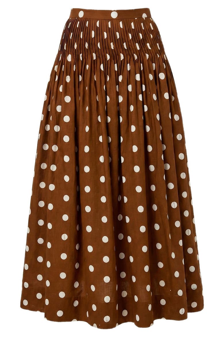Amabelle Skirt, Alternate, color, Spice  Ivory Polka Dot