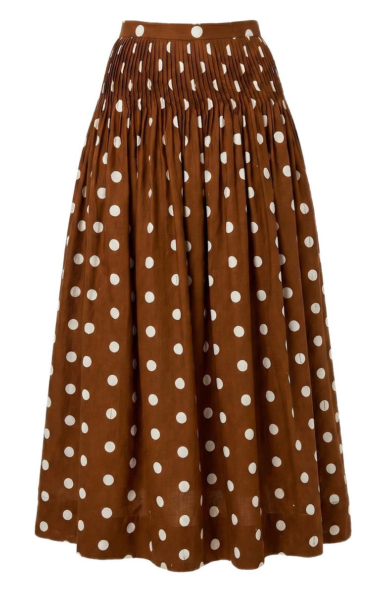 NICHOLAS Amabelle Skirt, Alternate, color, Spice  Ivory Polka Dot