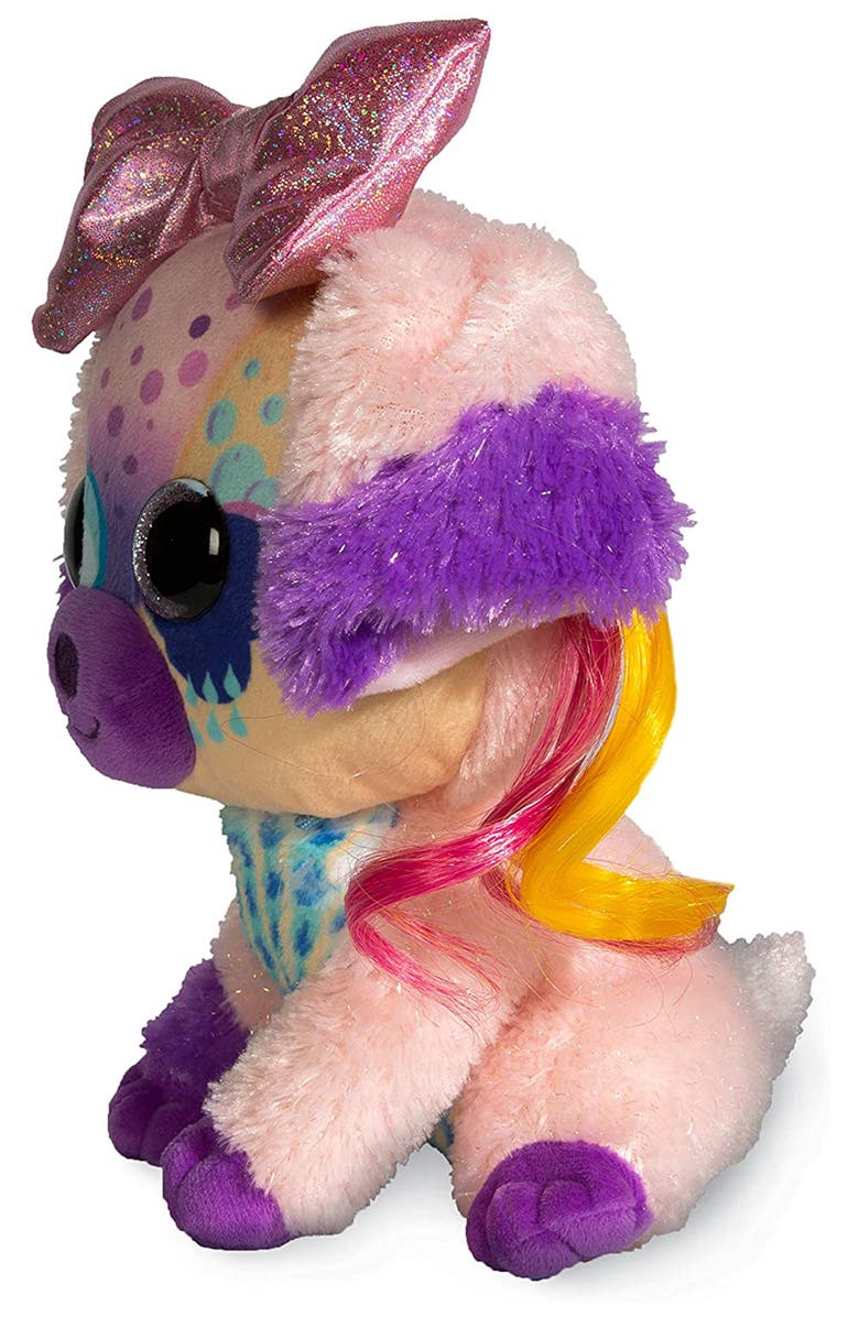 Little Bow Pets 9 Inch Plush Stormy Bow Pet Dog, Alternate, color, Multicolored