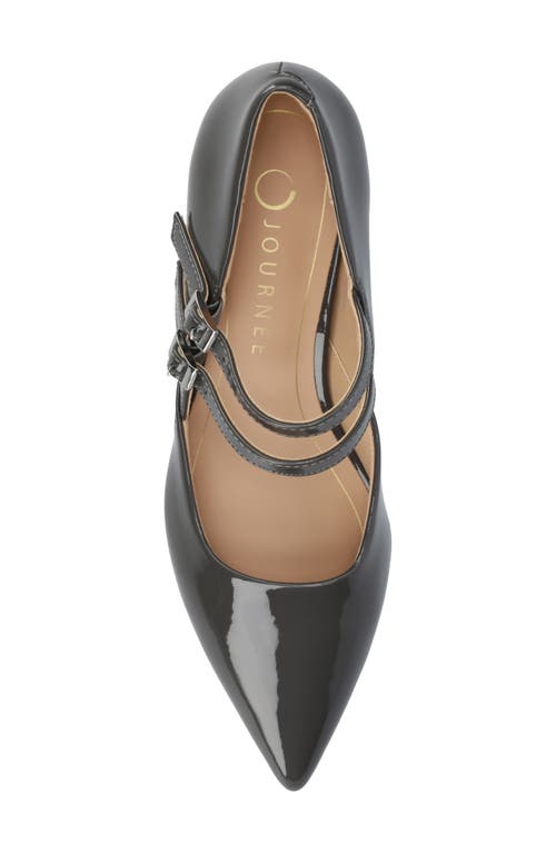 Journee Collection Journee Womens Carnation Medium And Wide Width Kitten Heel Mary Jane Pumps In Gray