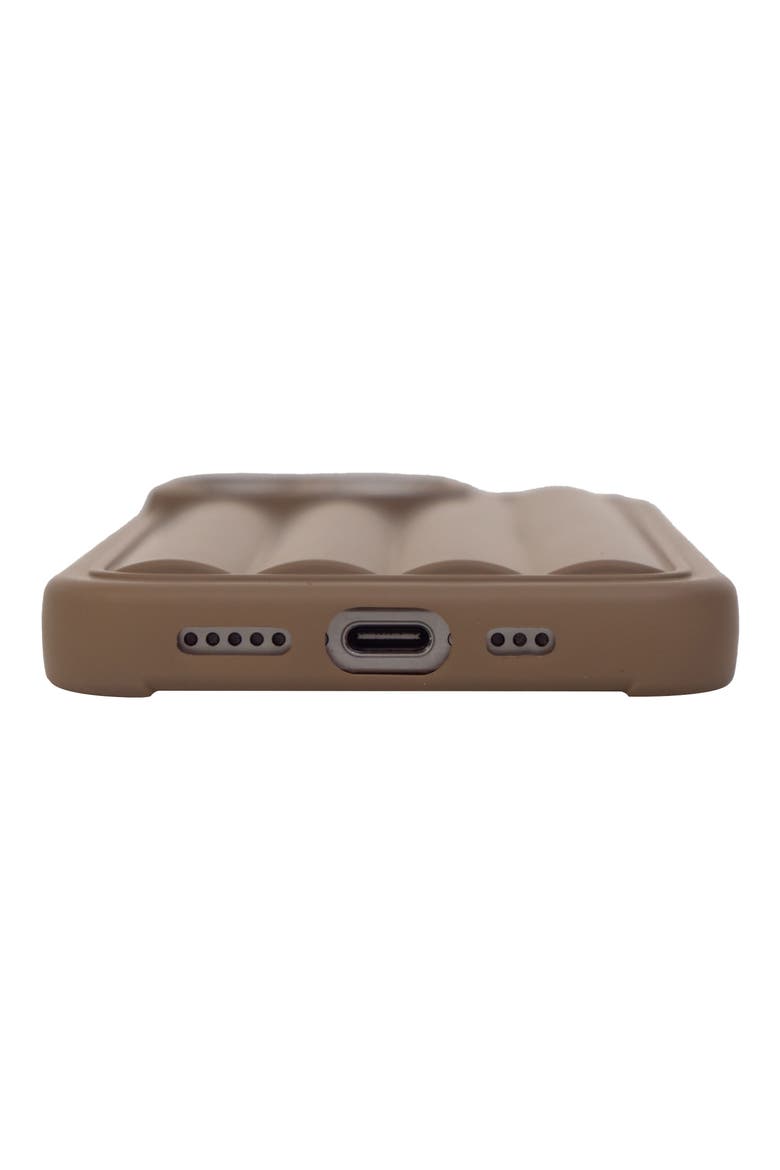 Roman Stripes iPhone 15 Pro Case, Alternate, color, COFFEE