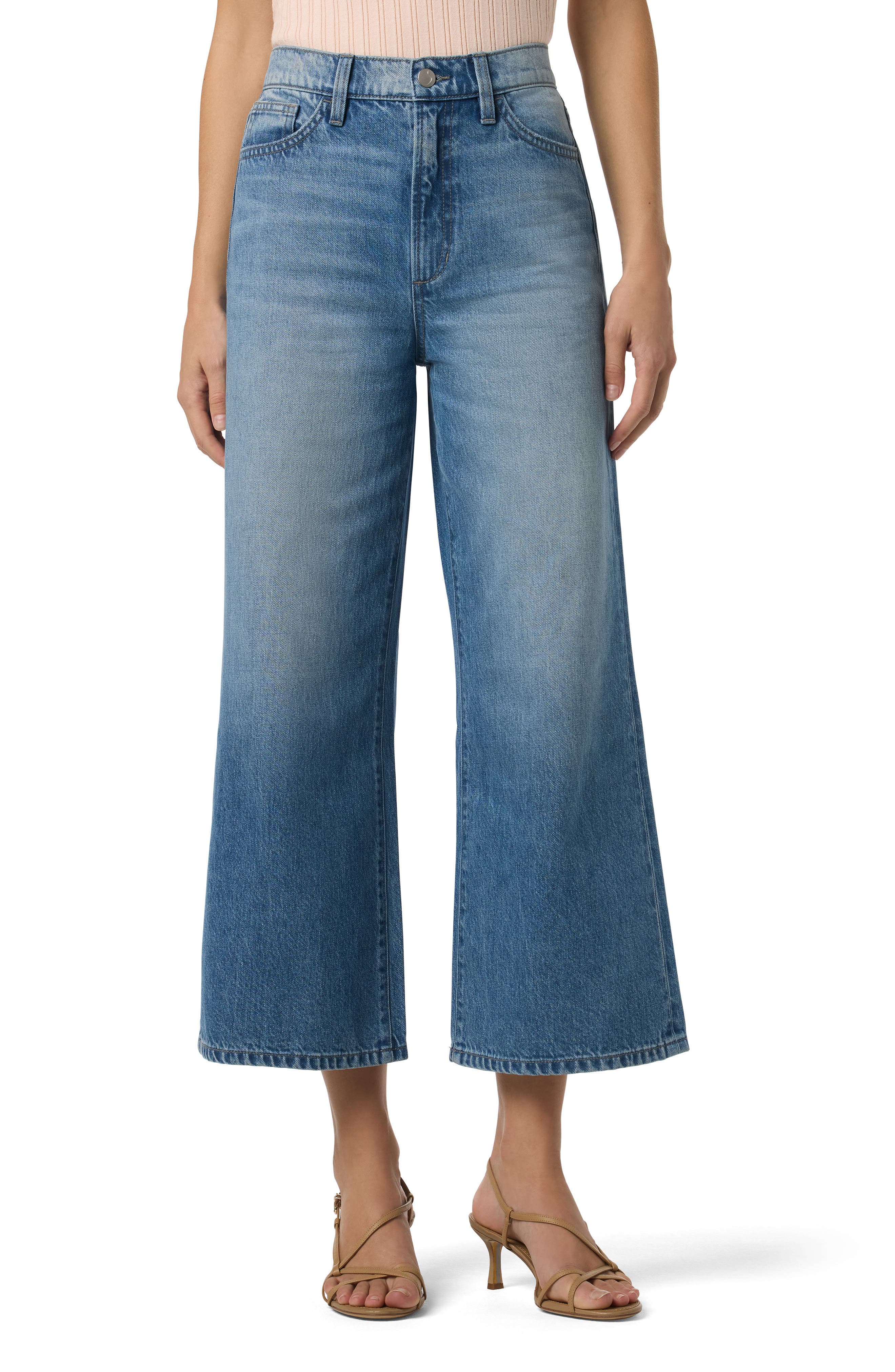Joe's High Waist Crop Wide Leg Jeans