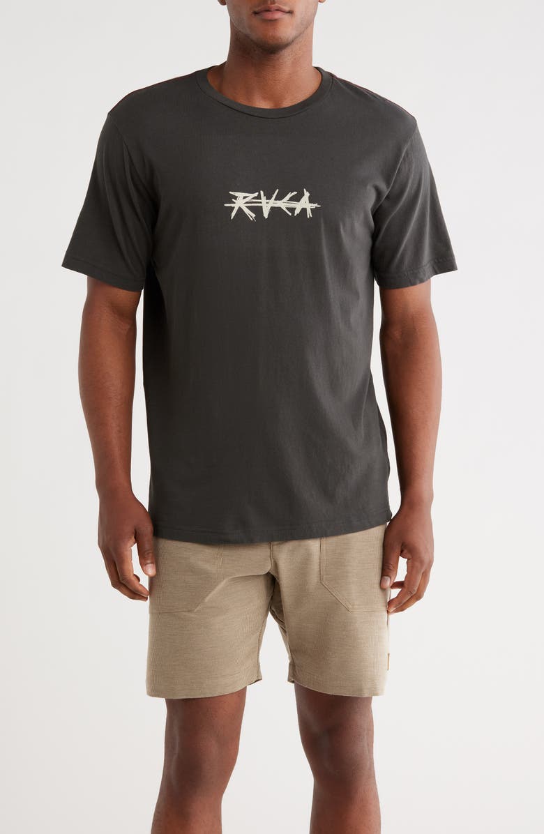 RVCA Crossed Palms Graphic T-Shirt, Main, color, Pirate Black