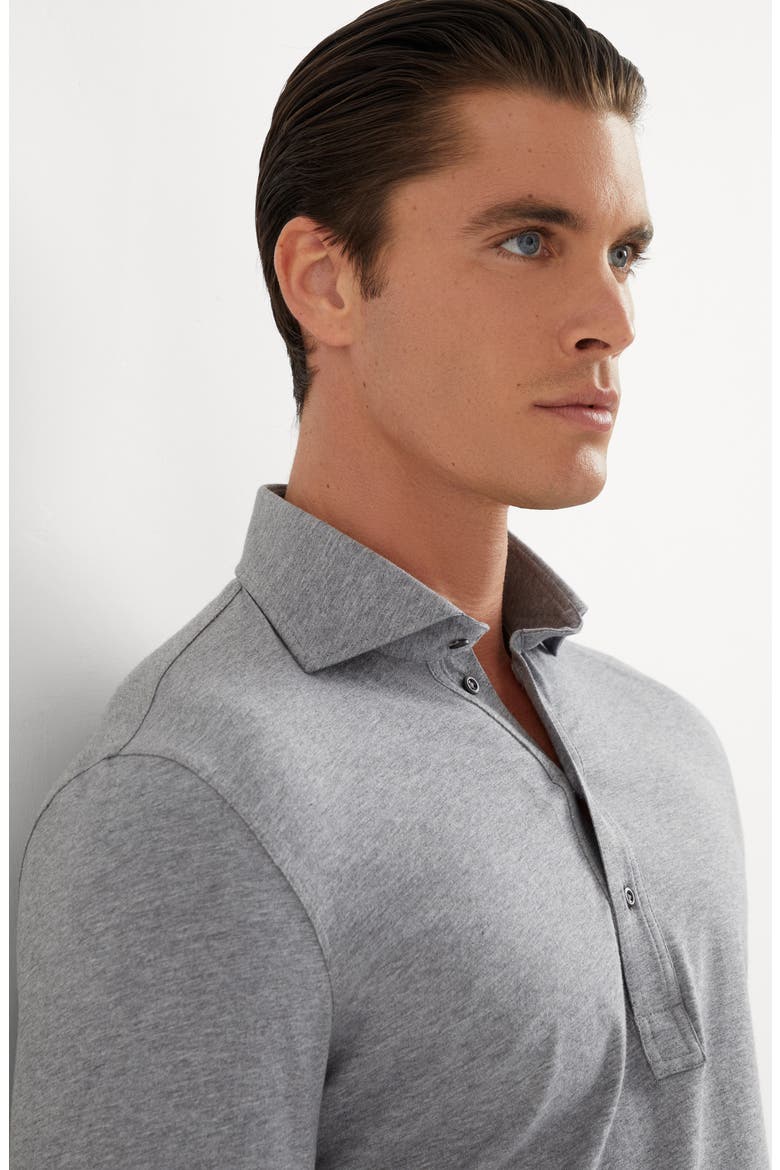 Jersey polo shirt, Alternate, color, Grey