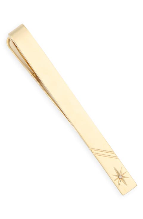 Cubic Zirconia Tie Bar