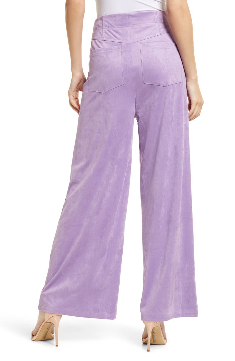 Amy Lynn High Waist Faux Suede Wide Leg Pants, Alternate, color, 