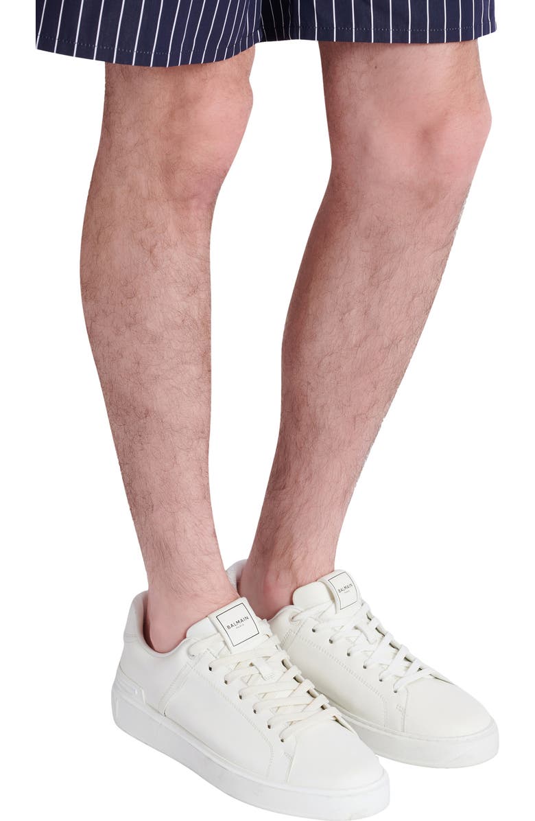 Balmain Calfskin B-Court trainers, Alternate, color, White