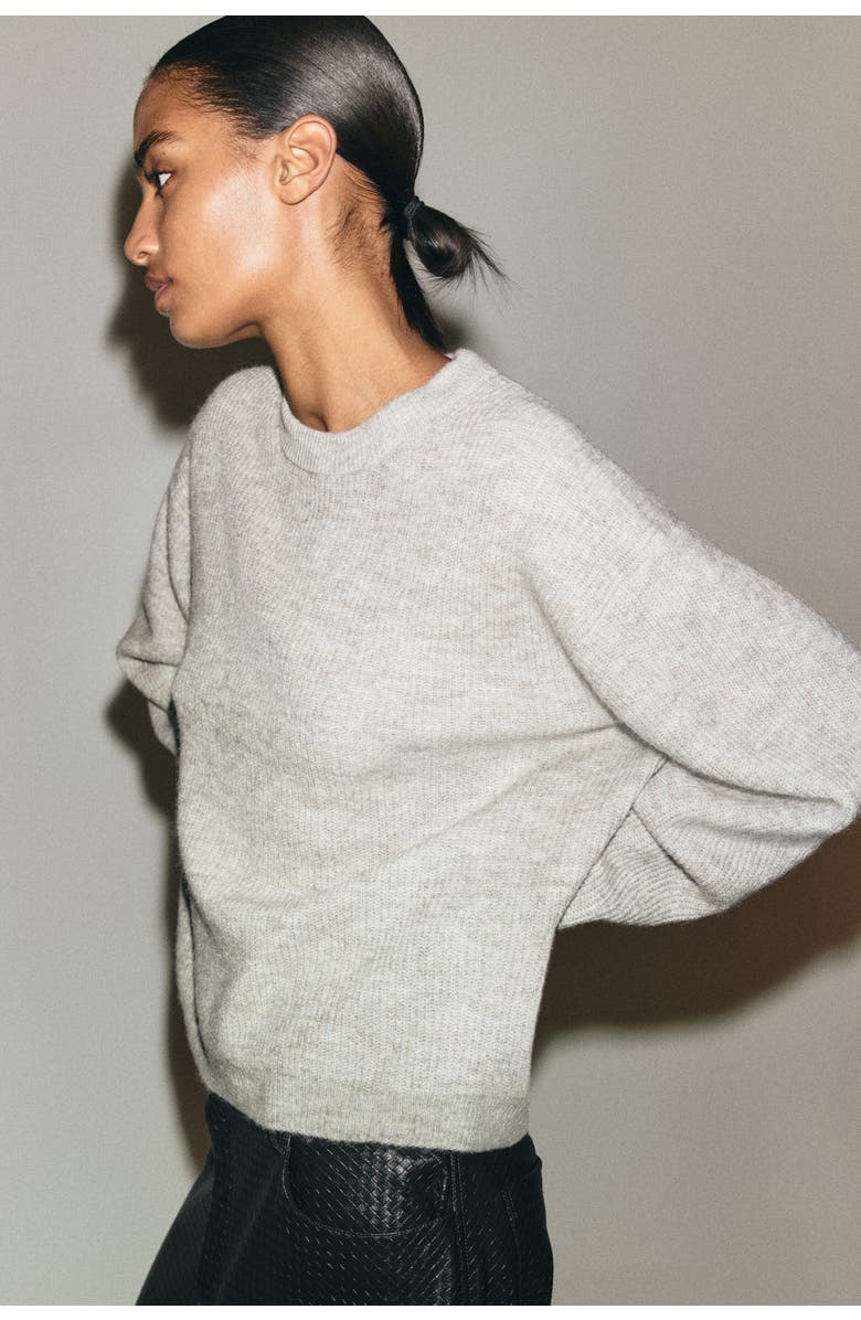H&M Knit sweater, Alternate, color, Light Taupe Melange