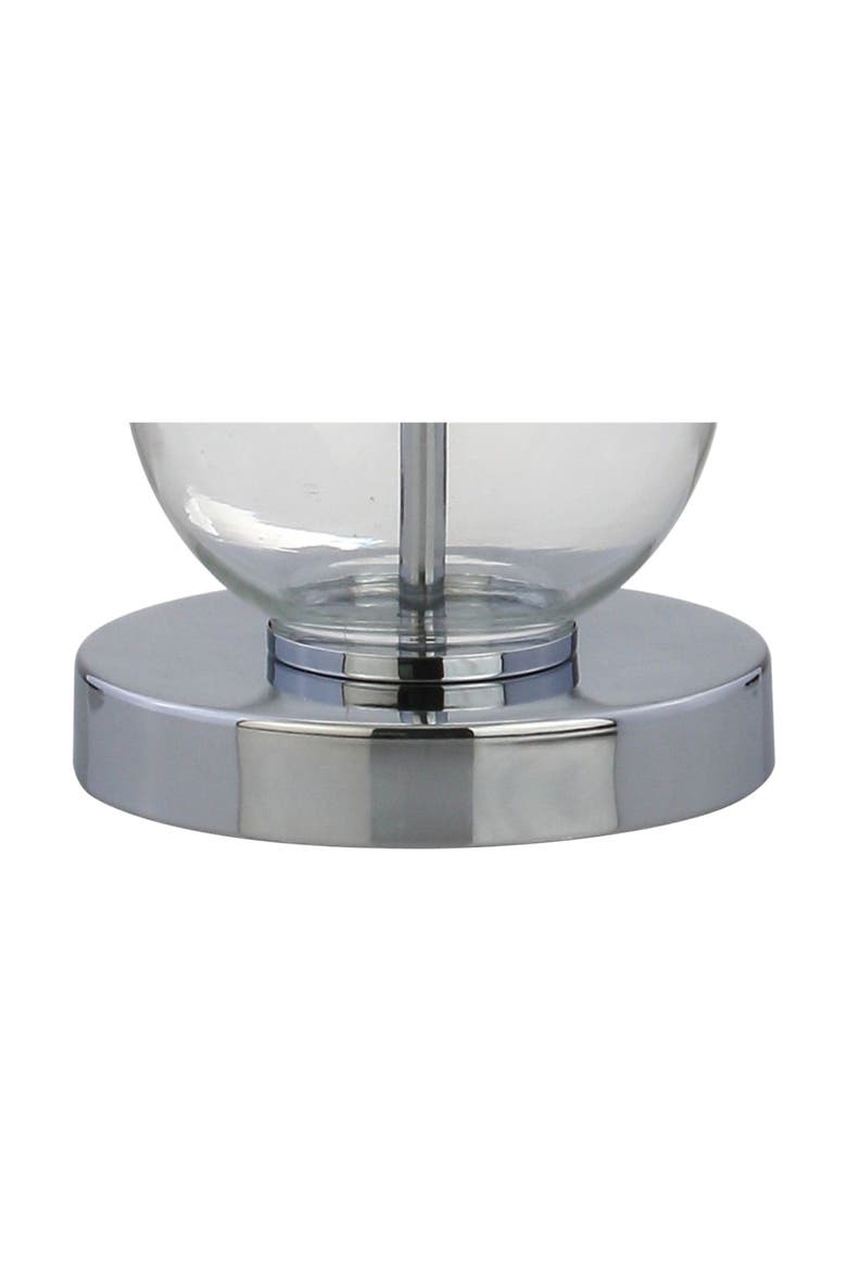 Bella 27" Glass Triple-Sphere LED Table Lamp, Alternate, color, Clear Silver