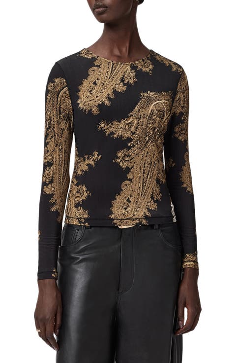 Katlyn Paisley Print Knit Top