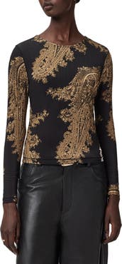 AllSaints Katlyn Paisley Print Knit Top