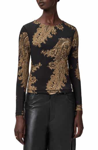 Katlyn Paisley Print Knit Top