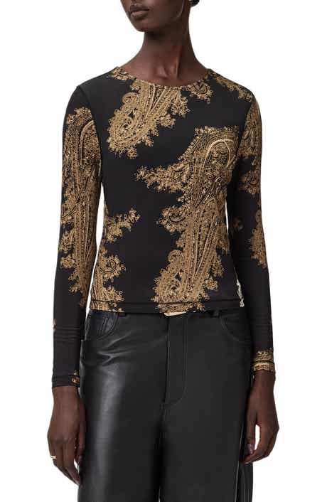 AllSaints Katlyn Paisley Print Knit Top