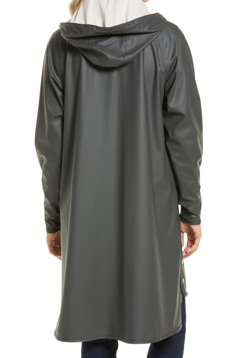 Ilse Jacobsen Hooded Raincoat, Alternate, color, Dark Shadow