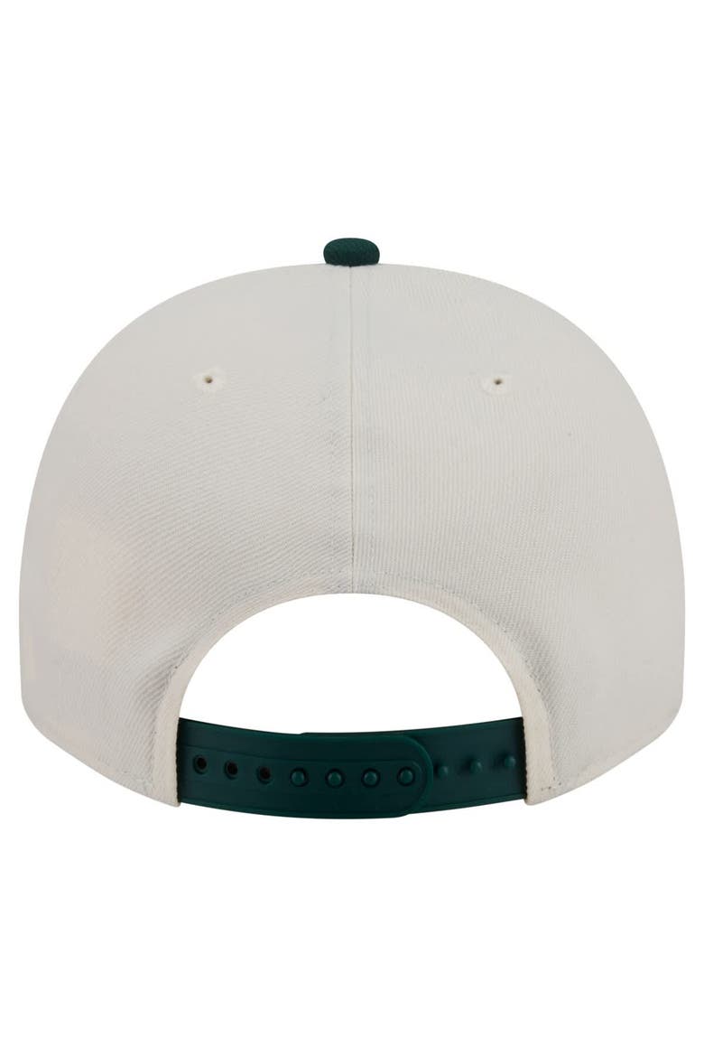 Men's New Era  Cream/Dark Green Chicago White Sox Chrome A-Frame 9FIFTY Snapback Hat, Alternate, color, Cream