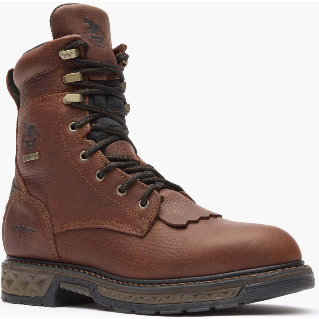 Georgia Boot Carbotec Lt Waterproof Lacer Work Boot In Brown