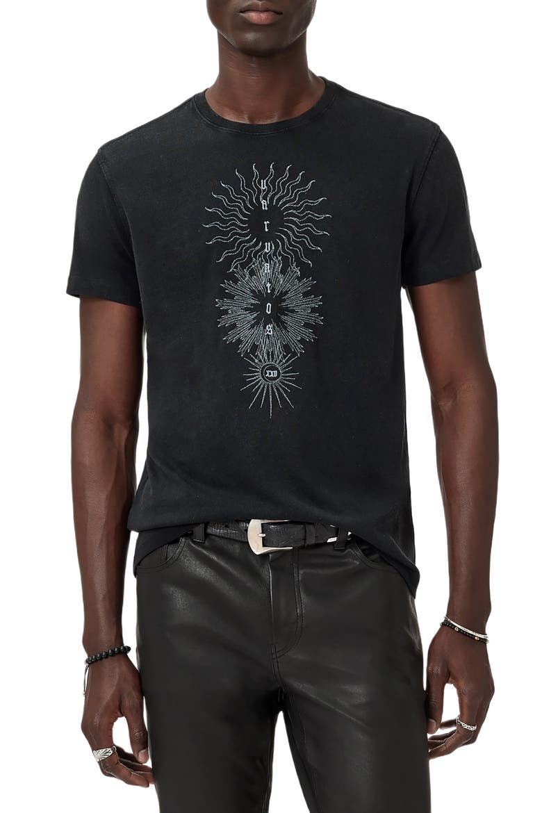 Varvatos Logo Organic Cotton Graphic T-Shirt, Main, color, BLACK