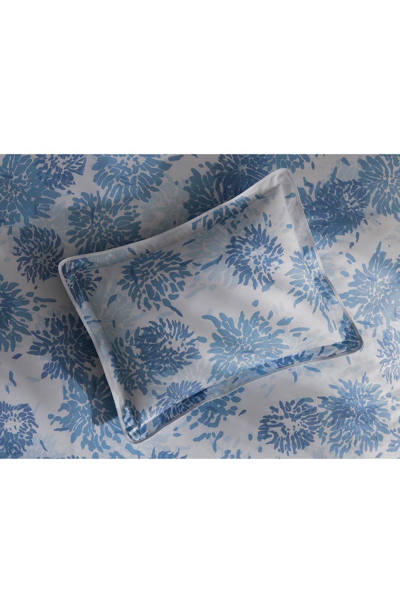 Matouk Chrysanthemum Pillow Sham, Alternate, color, Blue