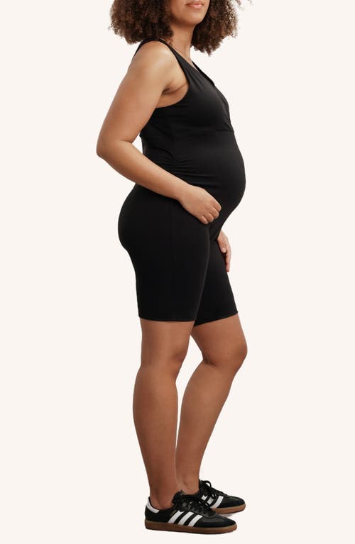 Nom Maternity Stretch Romper In Black