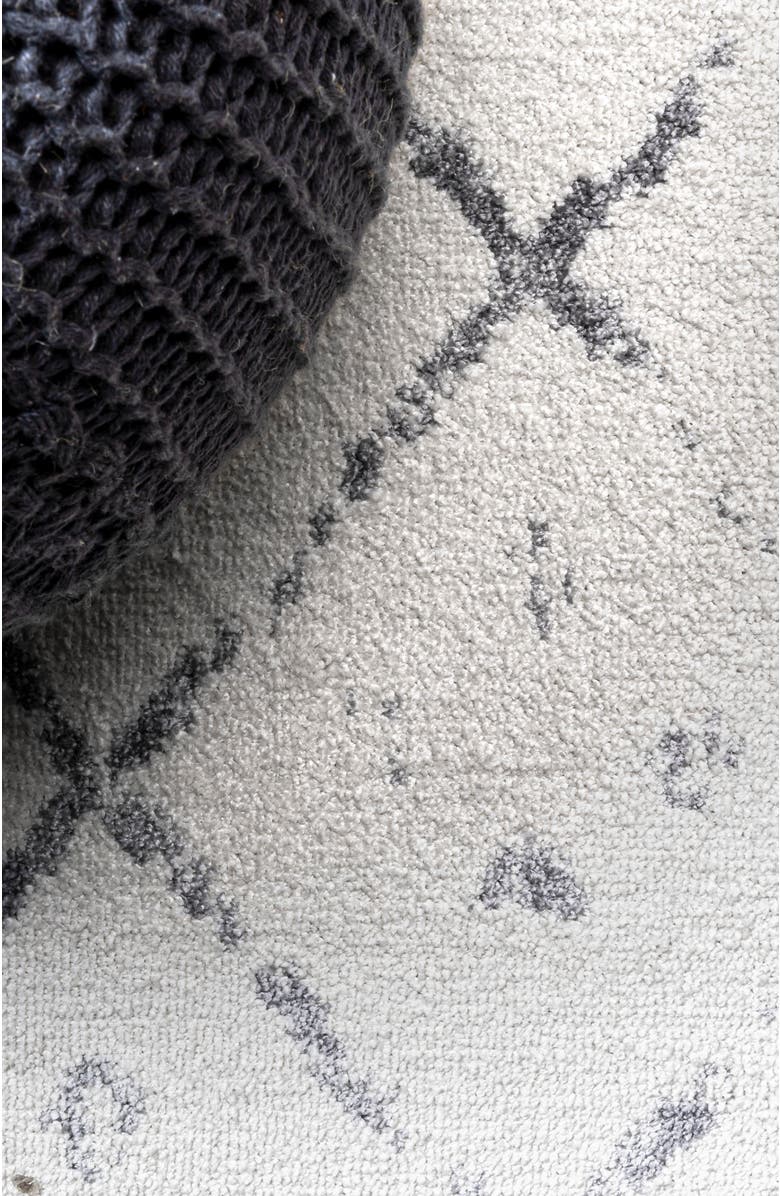 JONATHAN Y Juba Moroccan Geometric Diamond Area Rug, Alternate, color, Ivory/Gray