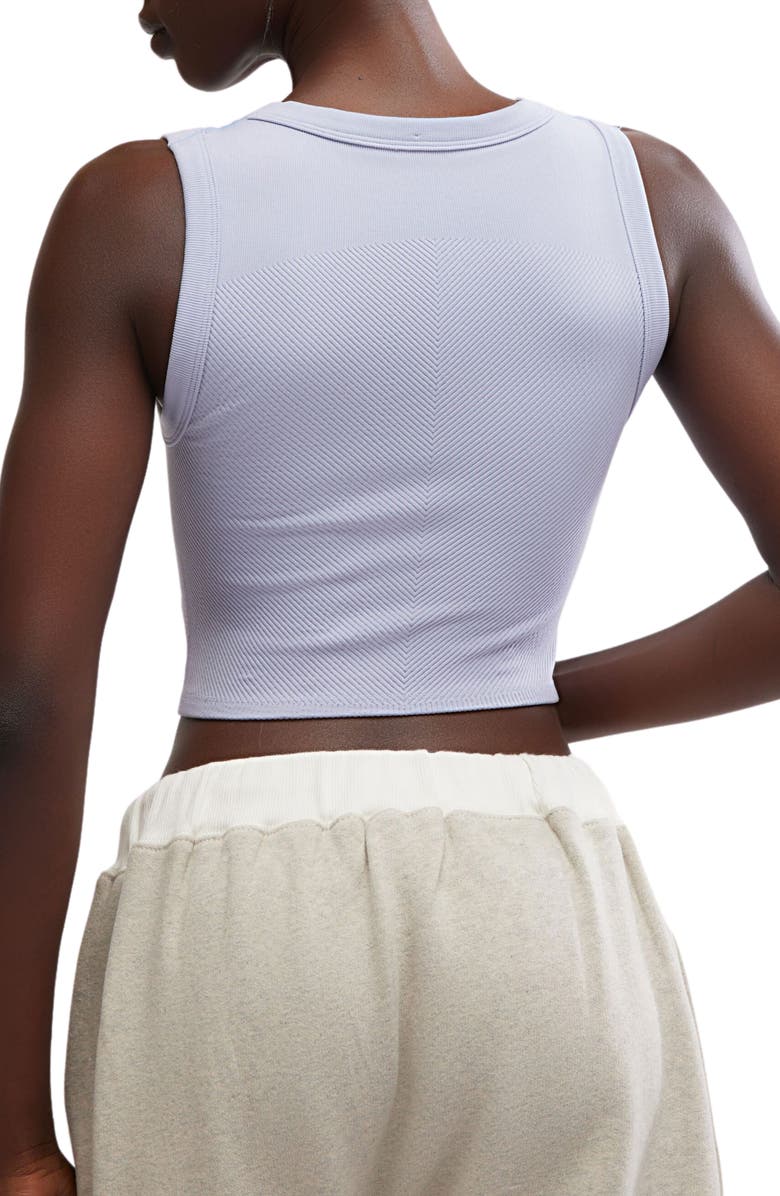 Free People FP Movement Free Throw Crop Muscle Tank Top, Alternate, color, Steel