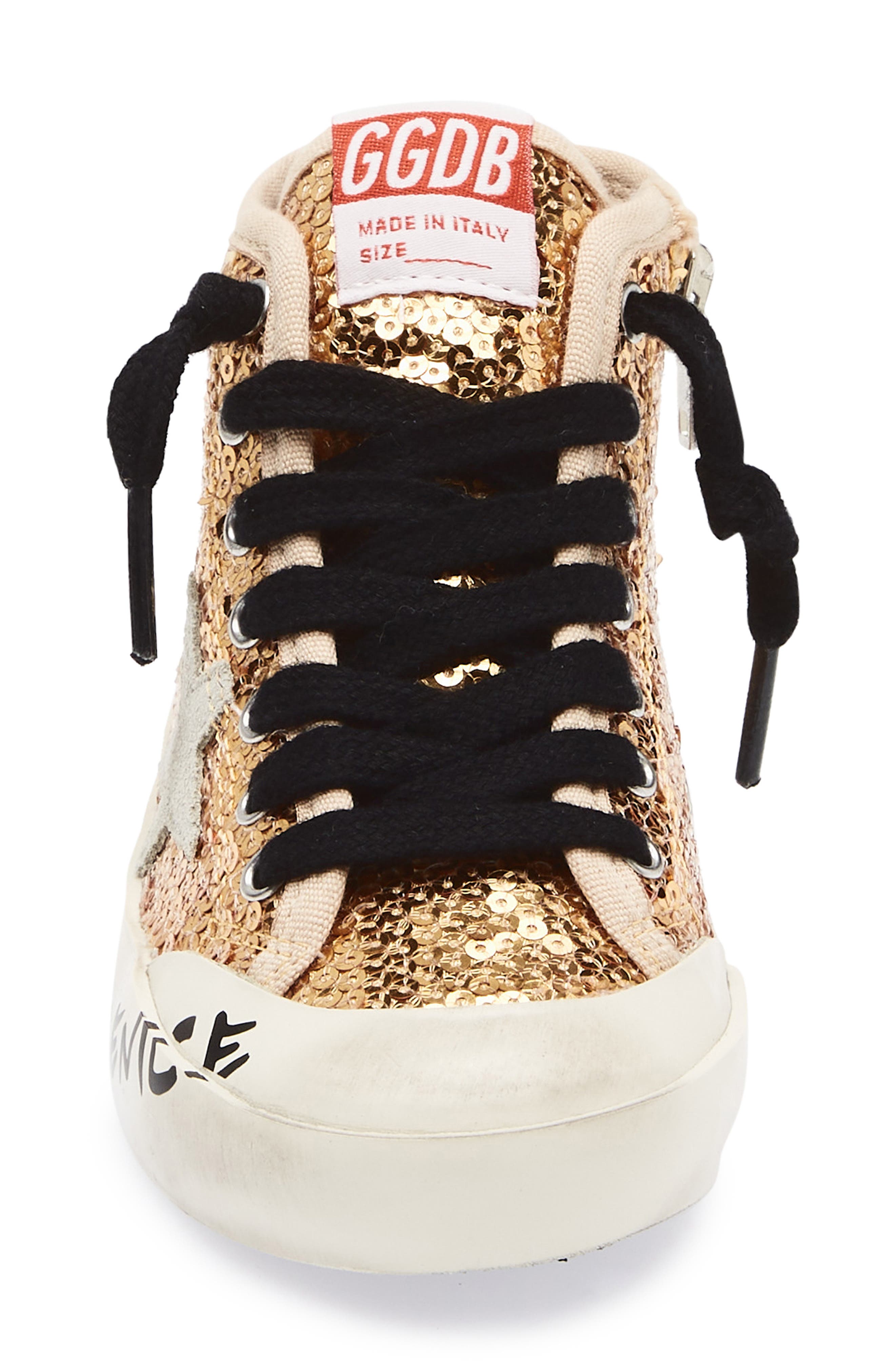Golden Goose Kids' Francy Penstar Sequin High Top Sneaker, Alternate, color, Gold/ Ice/ Bluette