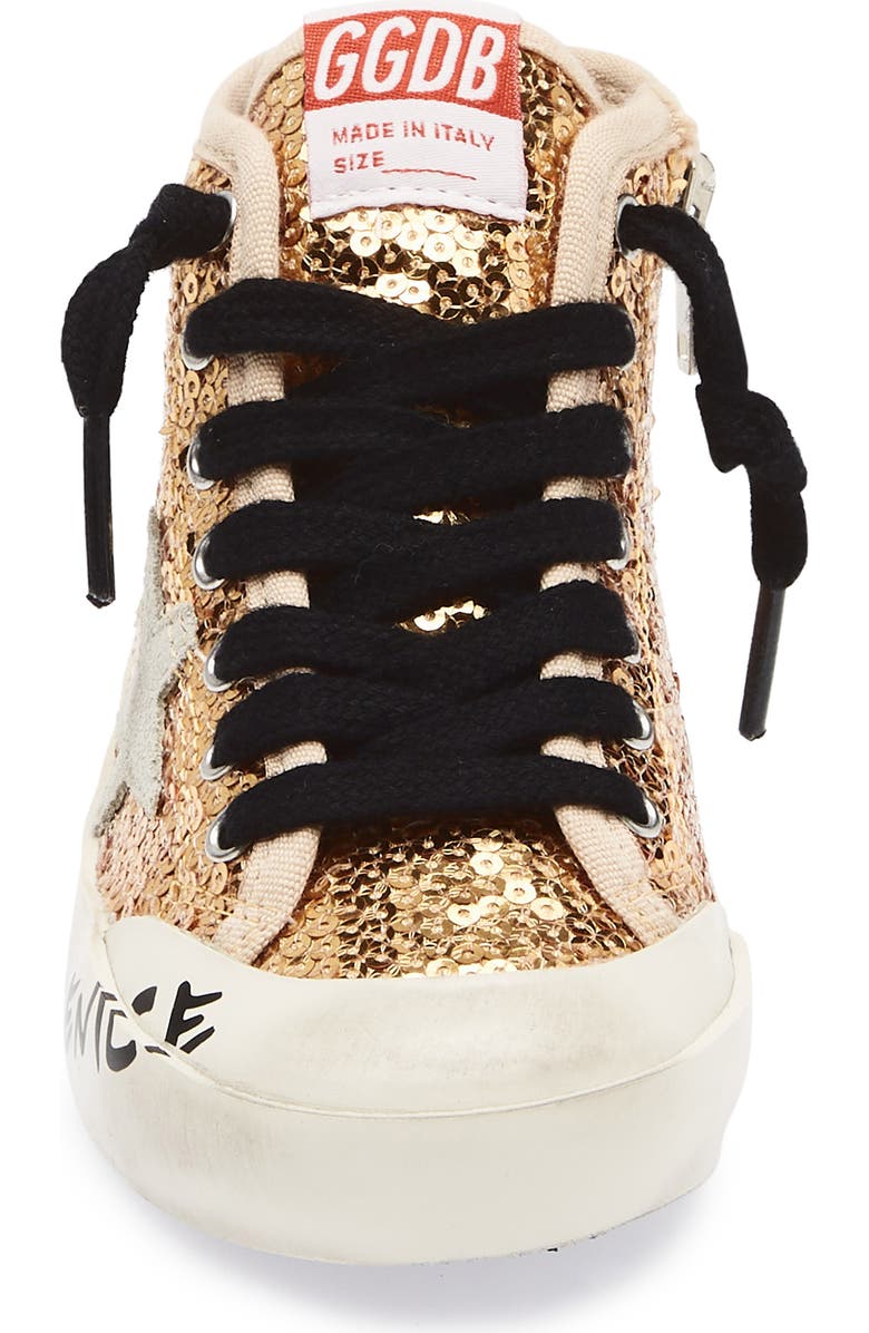 Golden Goose Kids' Francy Penstar Sequin High Top Sneaker, Alternate, color, Gold/ Ice/ Bluette